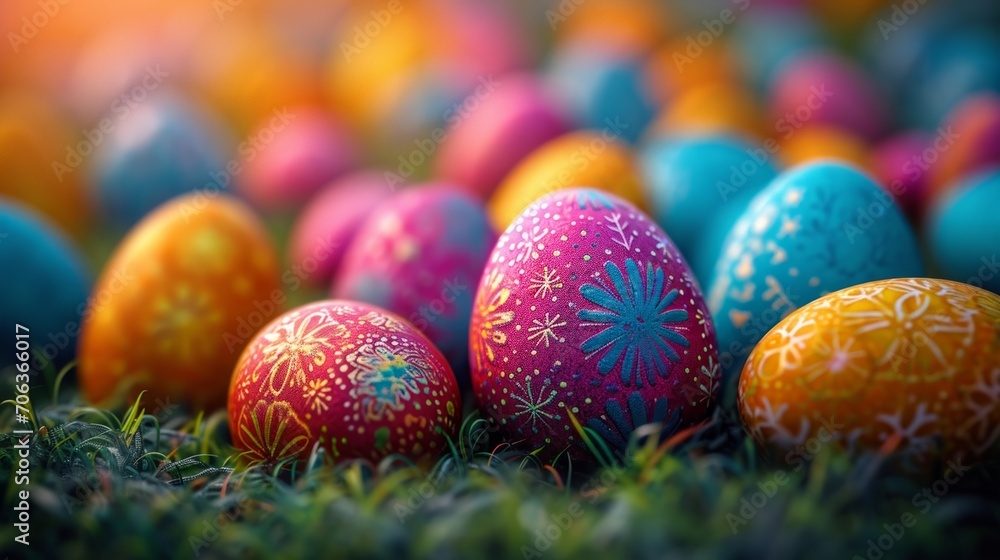 Colorful Easter eggs background Colorful Easter eggs background