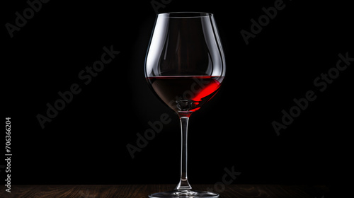  glass of red wine on black