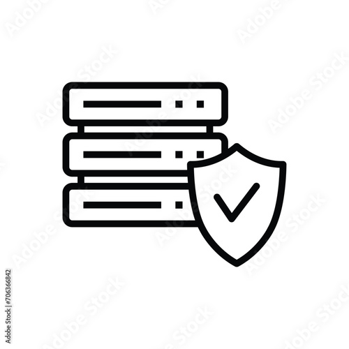 computer protect server icon - vector 