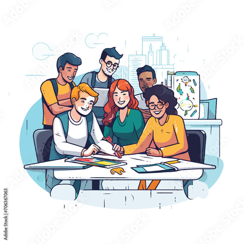 A teamwork organizational scheme a diverse group