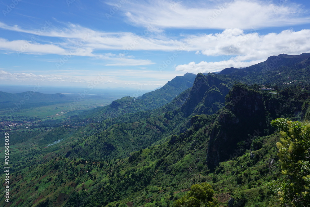 Fototapeta premium View from the Irente view point in the Usambara Mountains near Lushoto