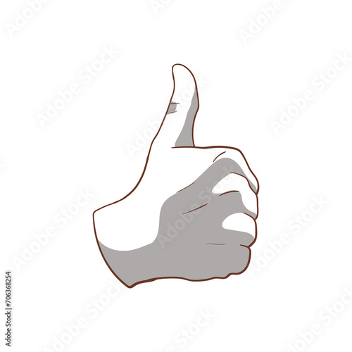 Hands gestures vector cartoon illustration 