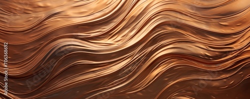 Abstract water ocean wave, copper, bronze, brass texture