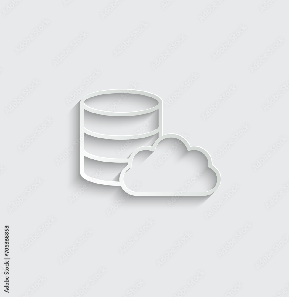 cloud database icon backup icon vector cloud database icon backup icon vector