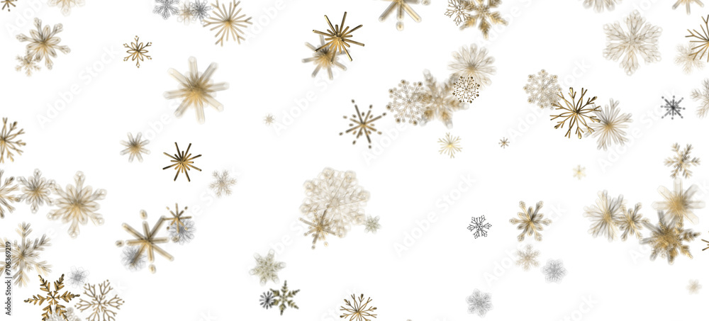 Snowflake Cascade: Mesmerizing 3D Illustration Depicting Descending Christmas Snowflakes Snowflake Cascade: Mesmerizing 3D Illustration Depicting Descending Christmas Snowflakes