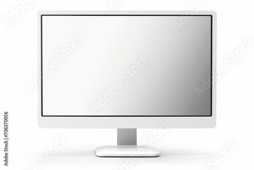 White isolated computer monitor. Generative AI