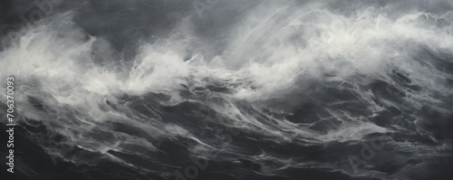 Abstract water ocean wave, charcoal, ash, ebony texture photo