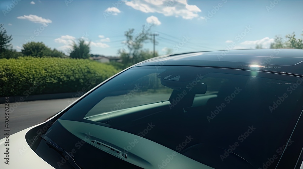 view of a car windshield view of a car windshield