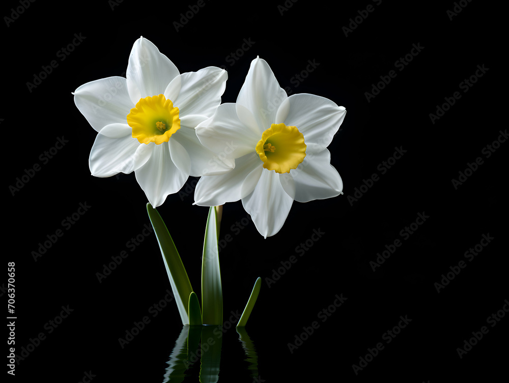 Narcissus flower in studio background, single Narcissus flower, Beautiful flower images Narcissus flower in studio background, single Narcissus flower, Beautiful flower images