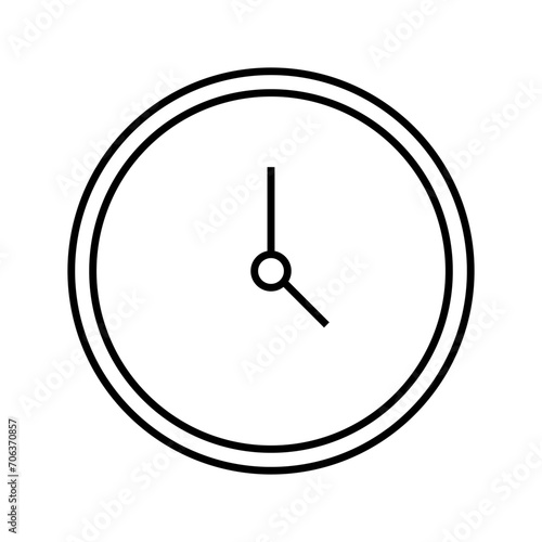 Clock line icon. Time, hands, minutes, alarm clock, dial, mechanism, second, numbers, timer, chronometer. Vector icon for business and advertising