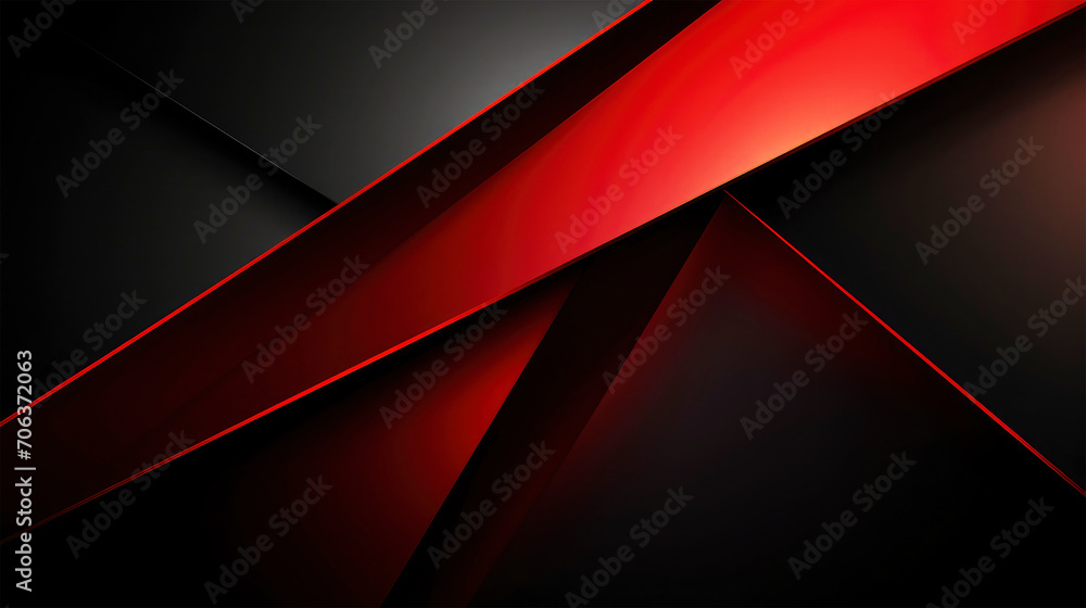 Shapes of metallic red and black elements in different layers, abstract pattern background design Shapes of metallic red and black elements in different layers, abstract pattern background design