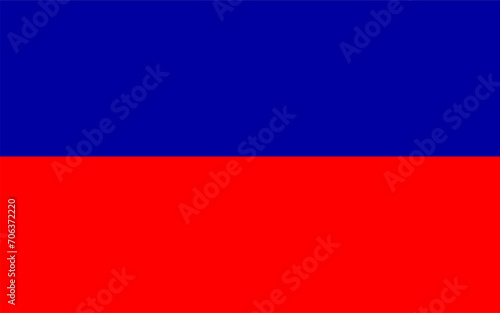 Horizontal bicolor blue and red flag