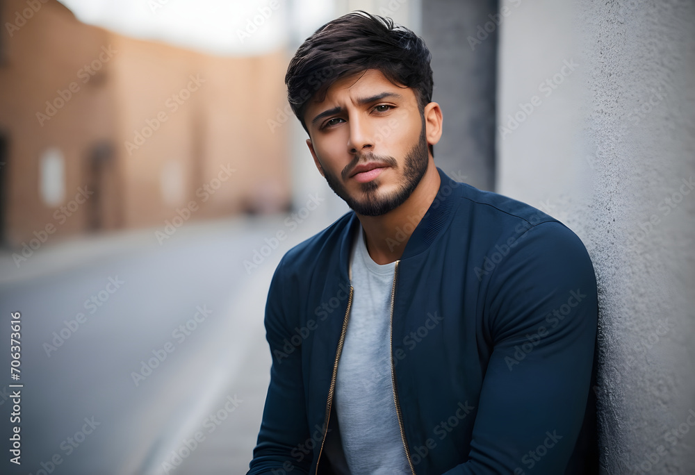 Fototapeta premium portrait of a man Ai generated