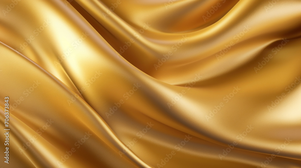 Close-up of a luxurious golden satin fabric texture with elegant folds and a smooth surface. Close-up of a luxurious golden satin fabric texture with elegant folds and a smooth surface.
