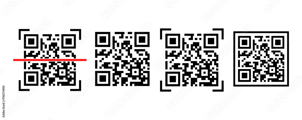 Sample qr code icon - Vector Sample qr code icon - Vector