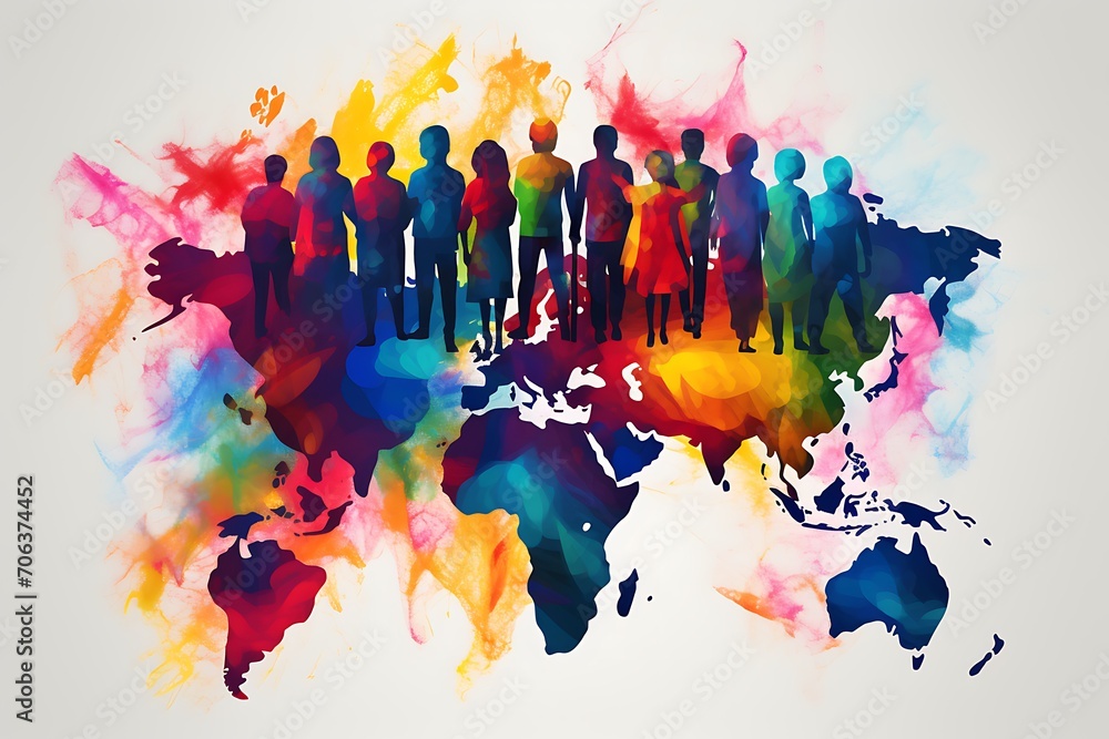 Celebrating International Students Day: A Picture of Global Unity and Learning - obrazy, fototapety, plakaty 