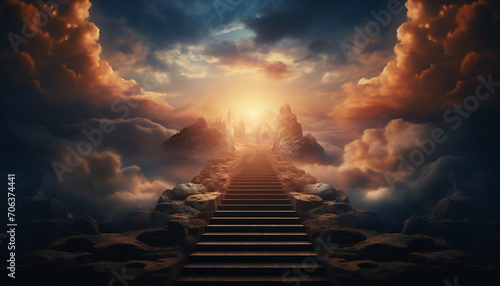 Recreation of stairway to entrance to the kingdom of heaven