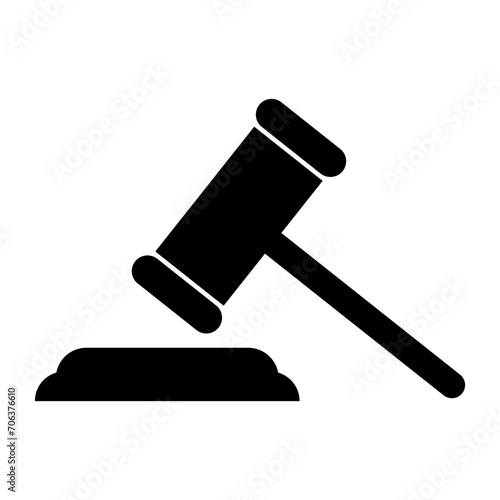 Judge's gavel line icon. Verdict, jury, lawyer, prosecutor, robe, prison, punishment, justice, law. Vector icon for business and advertising