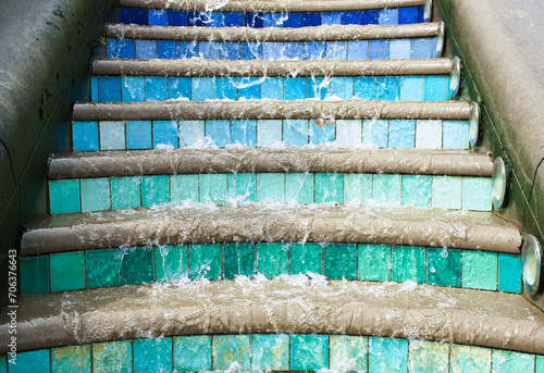 Colorful water feature