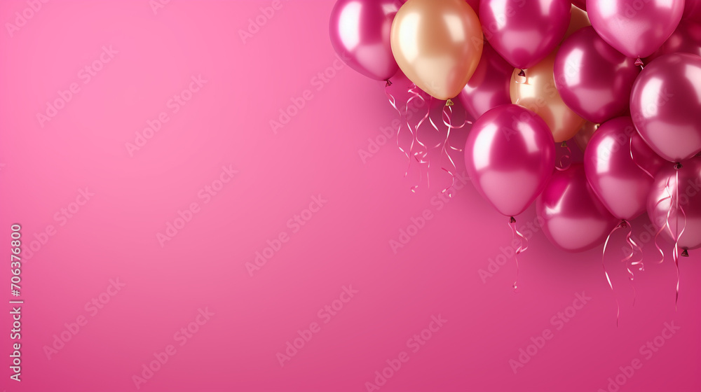 Golden Years Celebration: Shiny Pink and Golden Balloons for 30th Anniversary