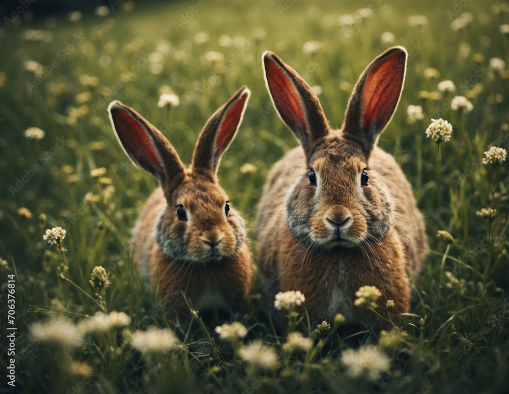 Fototapeta premium rabbit in the grass
