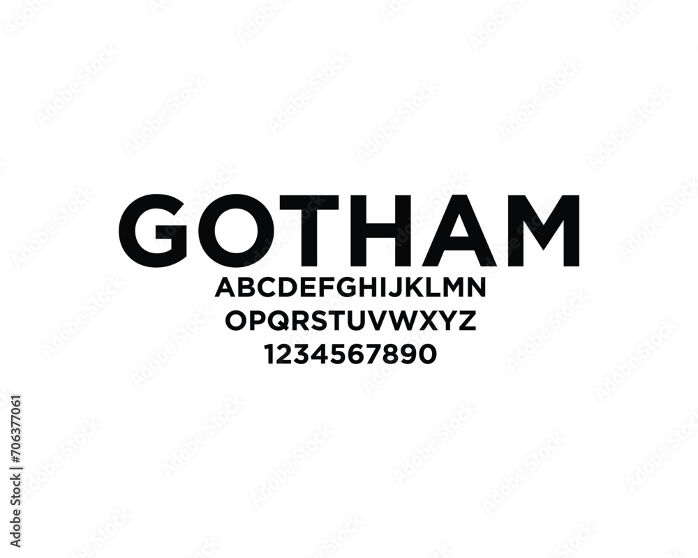 Gotham Font, Font, Letters,