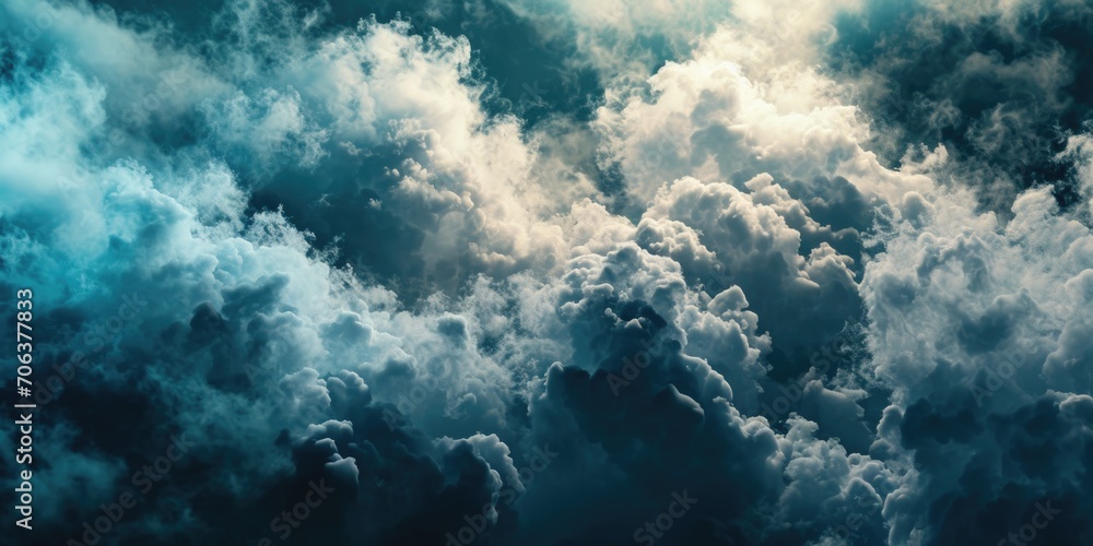 A picture capturing a vast number of clouds in the sky. Suitable for various uses