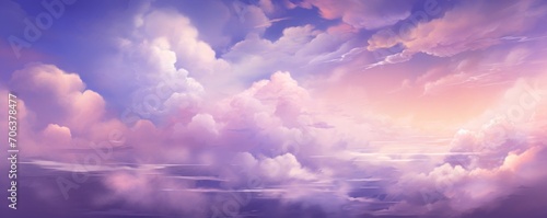 Amethyst sky with white cloud background
