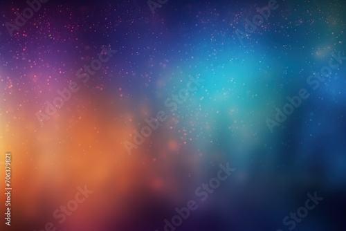 Aquamarine orange violet glow blurred abstract gradient on dark grainy background