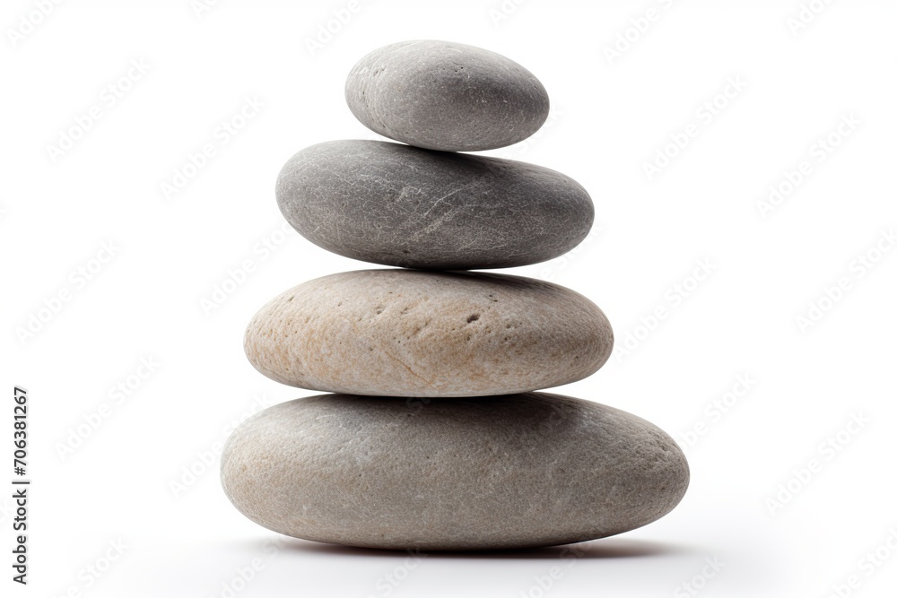 Stack of spa stones isolated on white background Stack of spa stones isolated on white background