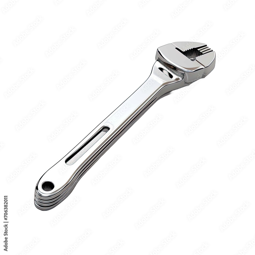 Adjustable wrench isolated on white background Adjustable wrench isolated on white background