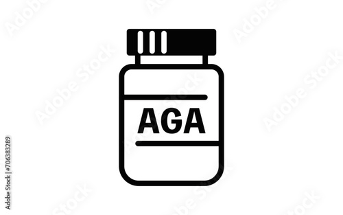 Icon of AGA (thinning hair treatment) oral medication, image of AGA