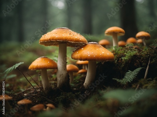 mushrooms in the forest