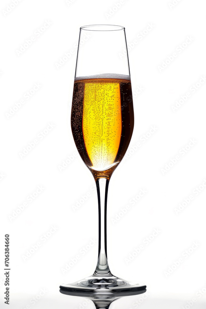 glass of champagne, isolated on white background glass of champagne, isolated on white background