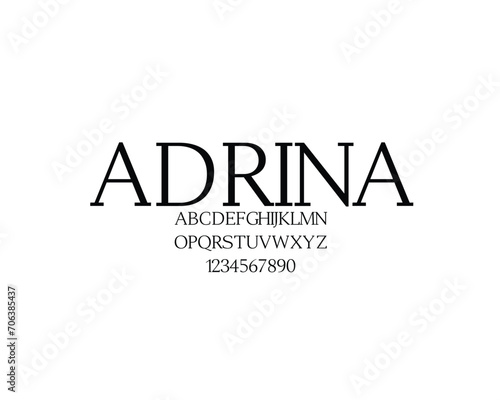 Adrina Font, font, letter, numbers, design