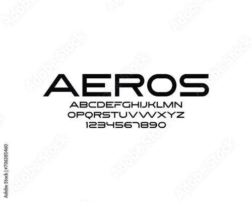 Aeros Font, font, design, letters, numbers photo