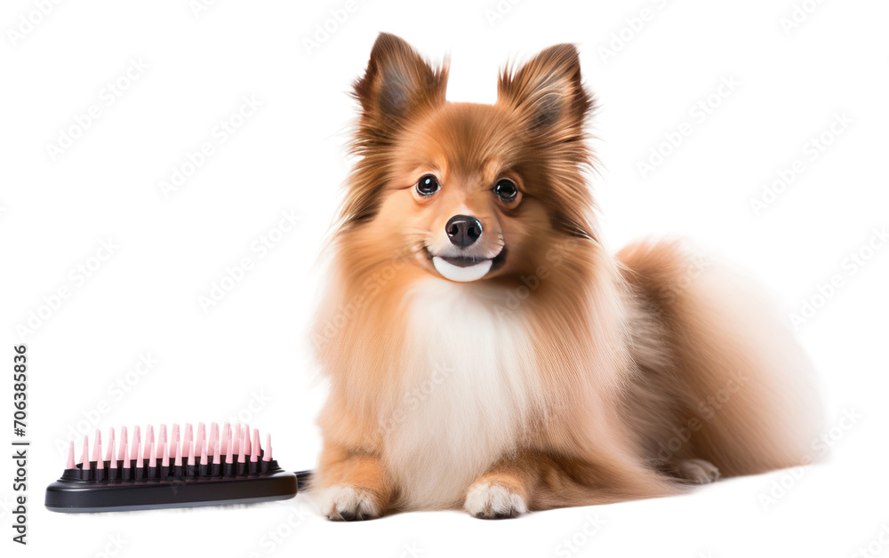 Smart Pet Grooming Simplified with Automatic Brush on White or PNG Transparent Background