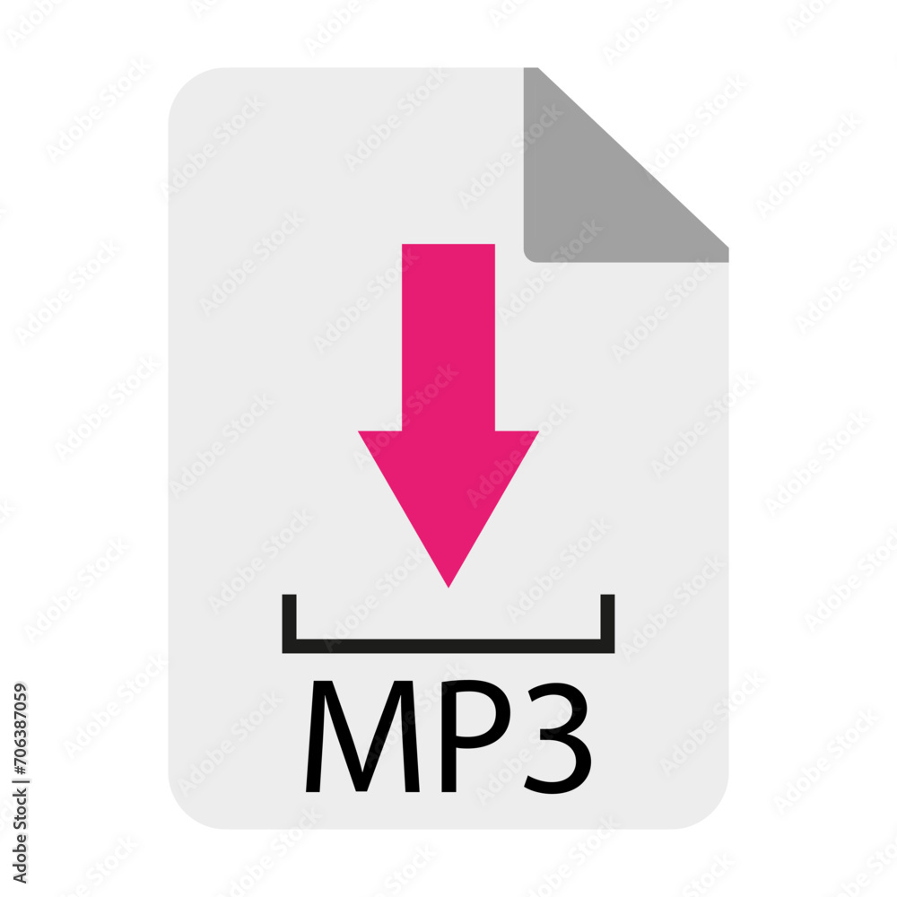 MP3 file line icon. Folder, computer, document, paper, information, desktop, Internet, save, program, download, delete. Vector icon for business and advertising MP3 file line icon. Folder, computer, document, paper, information, desktop, Internet, save, program, download, delete. Vector icon for business and advertising