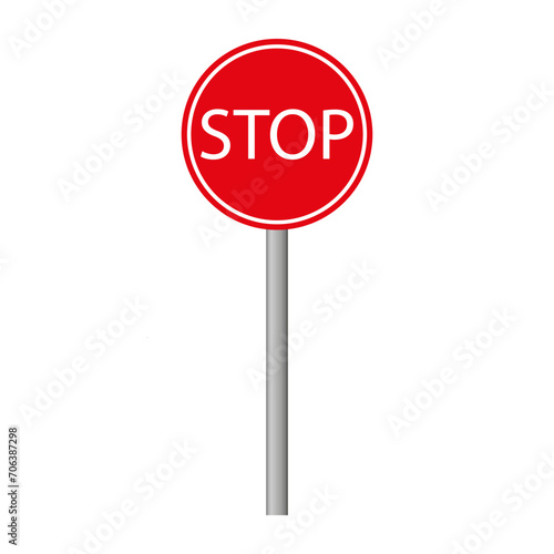 Round stop sign line icon. Sign, signal, stop, tap, prohibition, brick, car, traffic light, traffic, parking. Vector icon for business and advertising