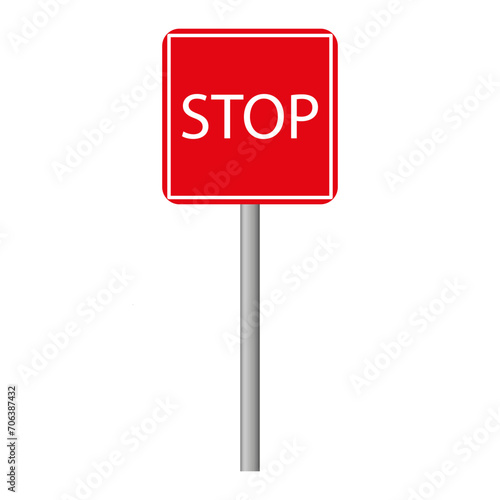 Square stop sign line icon. Sign, signal, stop, tap, prohibition, brick, car, traffic light, traffic, parking. Vector icon for business and advertising