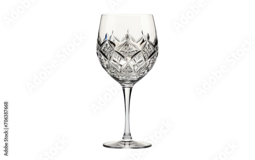 Savor Every Drop in a Graceful Crystal Wine Vessel on White or PNG Transparent Background