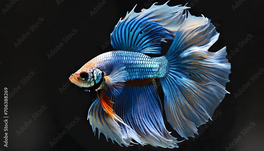 Fototapeta premium Blue fish in aquarium 