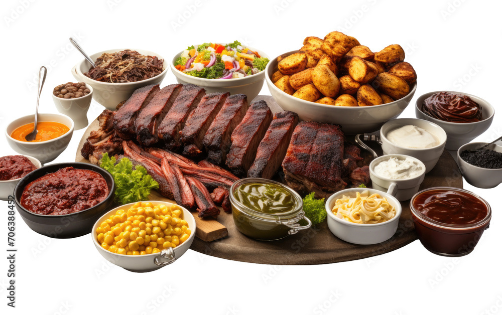 Harmonizing Flavors in a Delectable Grilled Extravaganza on White or PNG Transparent Background