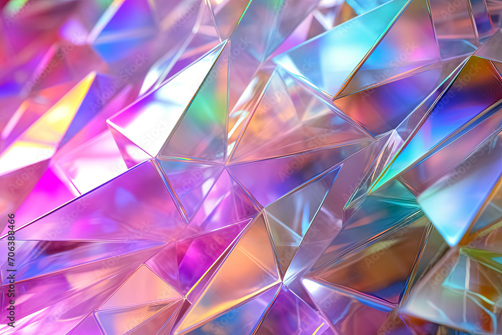 abstract background of crystal in blue, pink and violet colors. Generative Ai abstract background of crystal in blue, pink and violet colors. Generative Ai