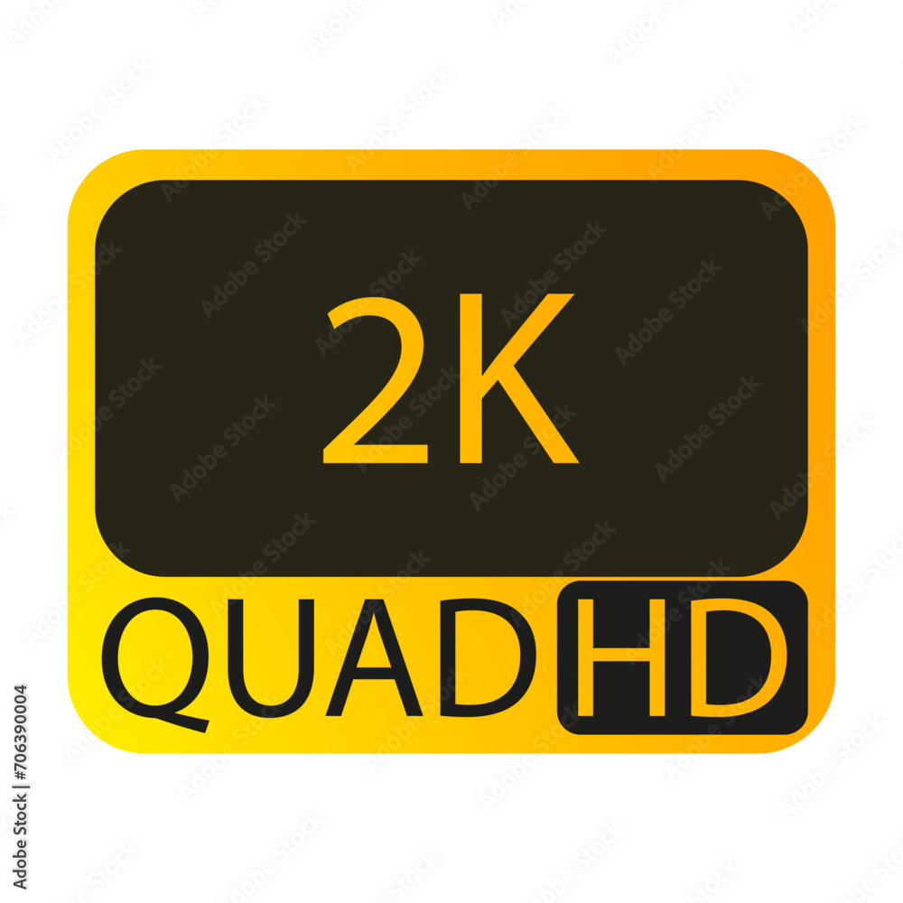 Quality 2K QUAD HD line icon. Resolution, image, camera, display, photo, matrix. Vector icon for business and advertising Quality 2K QUAD HD line icon. Resolution, image, camera, display, photo, matrix. Vector icon for business and advertising