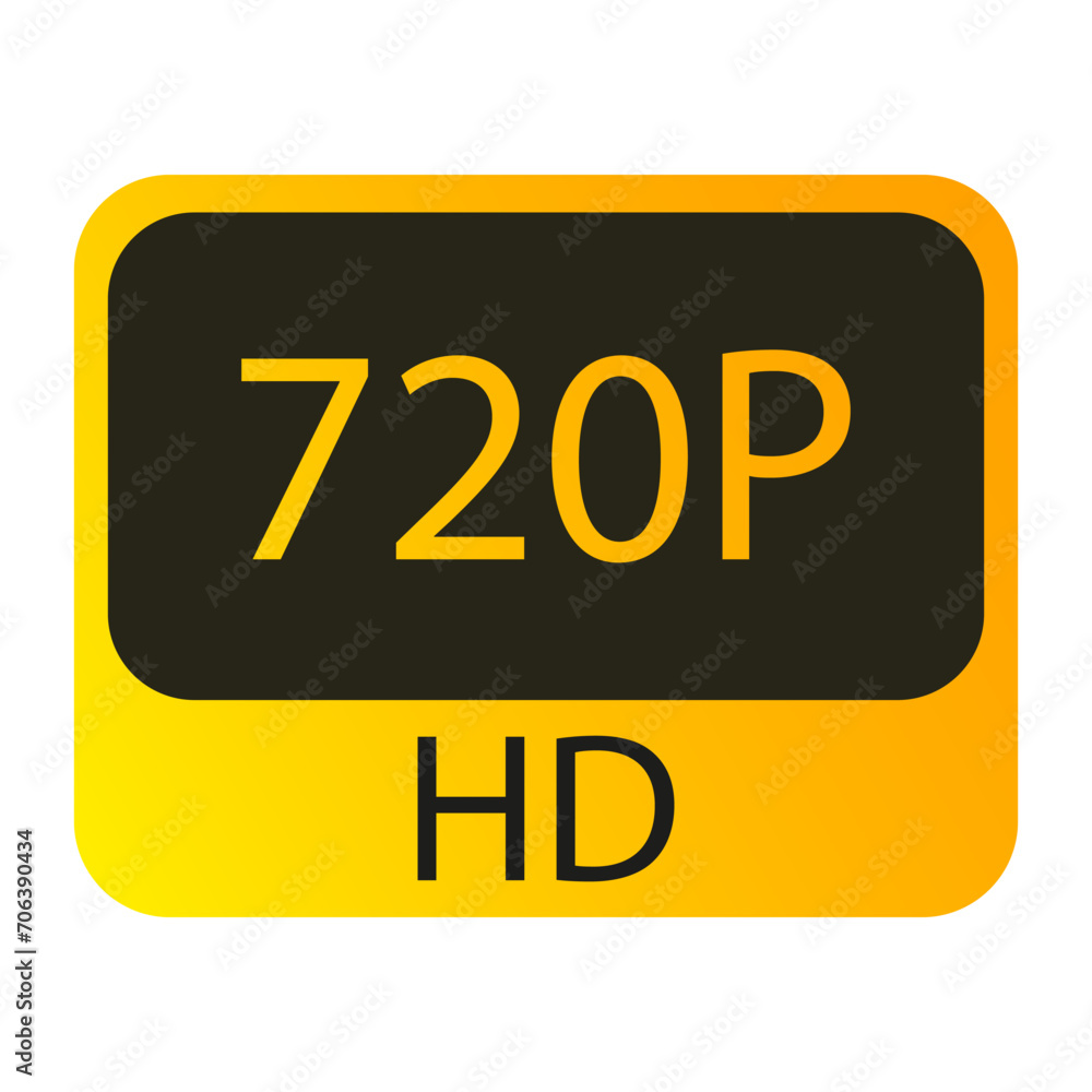 Quality 720P HD line icon. Resolution, image, camera, display, photo, matrix. Vector icon for business and advertising Quality 720P HD line icon. Resolution, image, camera, display, photo, matrix. Vector icon for business and advertising