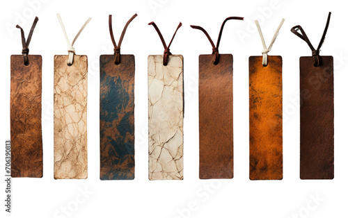 Artisanal Touch in Handmade Paper Bookmarks on White or PNG Transparent Background photo