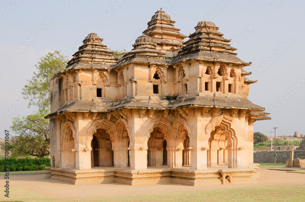 Lotus Mahal, Hampi, Karnataka, India, Asia.