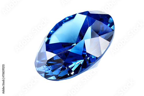 Blue Gemstone isolated on transparent background