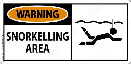 Water Safety Sign Warning -Snorkeling Area